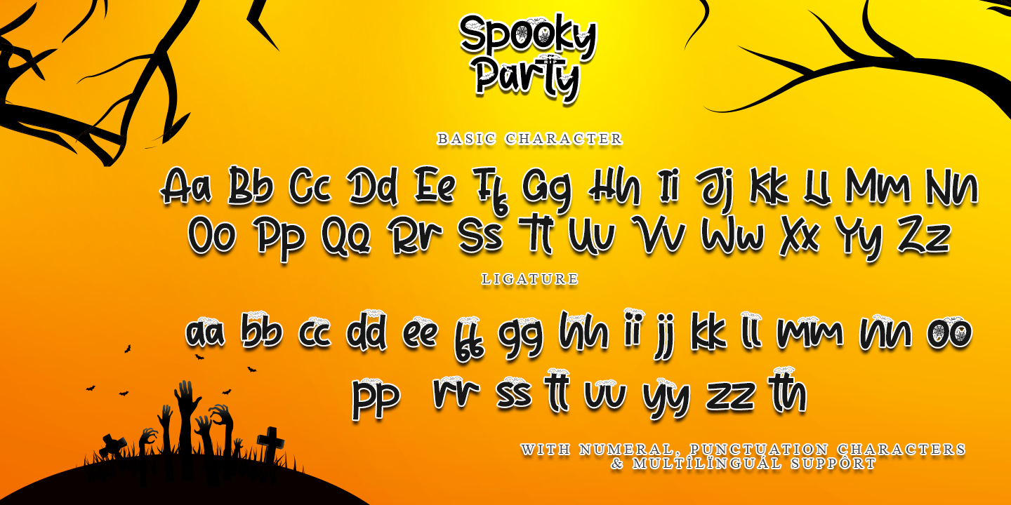 Przykładowa czcionka Spooky Party #4